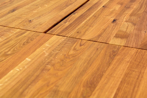 Surface de table en bois meubles en bois naturel vue rapprochée