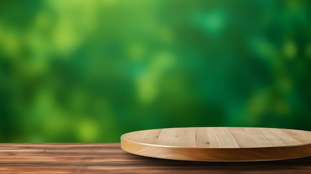 Surface de table en bois vide avec une pile de livres