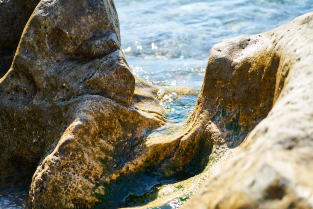 Surface et texture de la roche dure