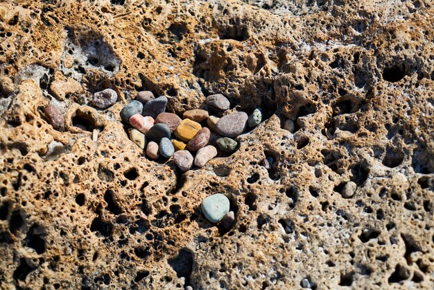 Surface et texture de la roche dure