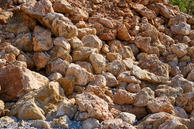 Surface et texture de la roche dure