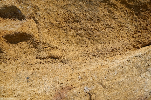 Surface et texture de la roche dure