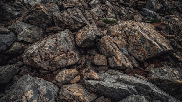 Surface texturée de l'IA rocheuse générée