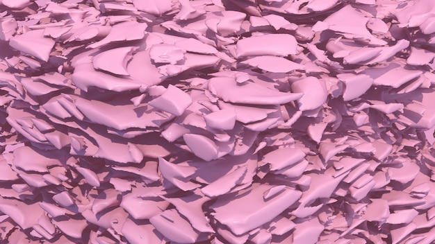 Surface texturée rose Illustration abstraite rendu 3d