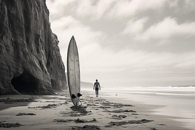 Photo des surfeurs marchant sur la plage avec leurs planches de surf à la main