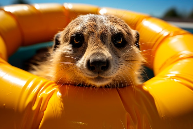 Le suricate drôle dans l'AI zoogénératif