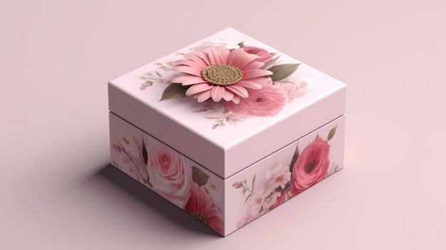 Surprenez vos proches avec un coffret cadeau décoré de fleurs générées par IA