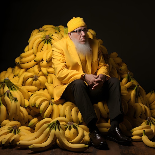 surréalisme un homme et une banane