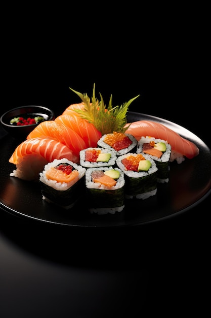 Le sushi sur un fond sombre