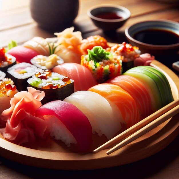 Photo un sushi japonais