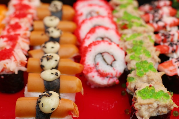 Sushi savoureux au street food