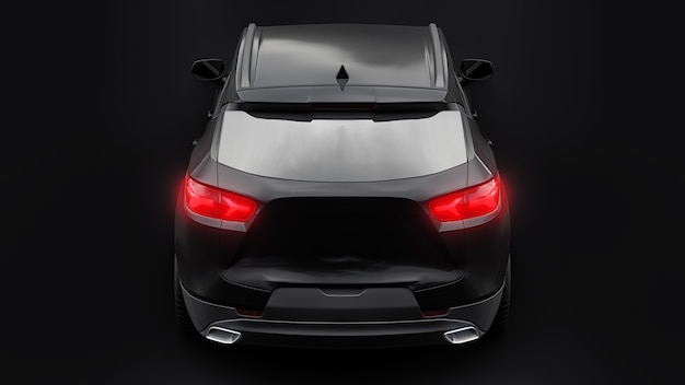 Photo un suv noir ultramoderne au design expressif accrocheur pour les jeunes et les familles