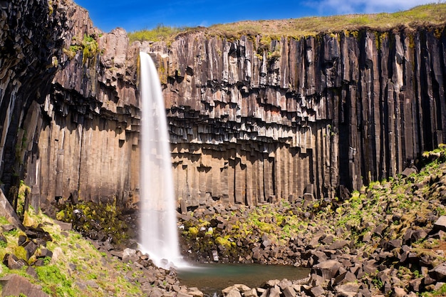 Svartifoss longue exposition Islande