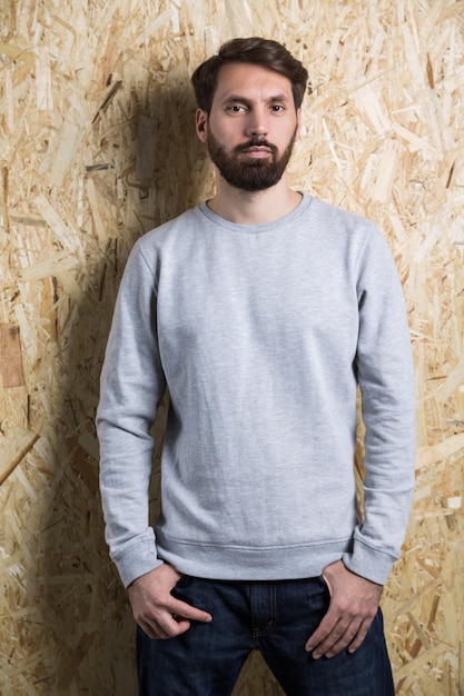 Sweat homme gris