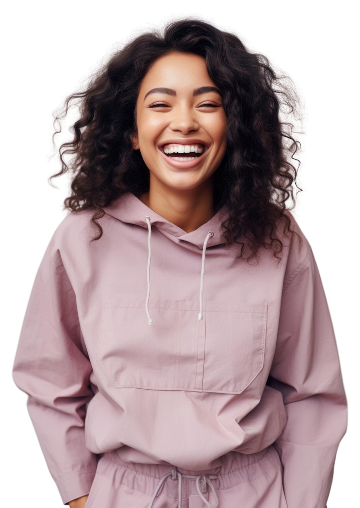 Photo sweat-shirt de png avec un sourire et des vêtements souriants