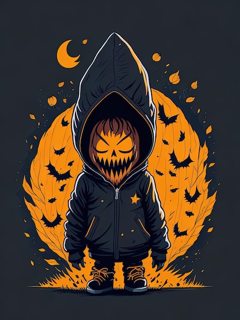 Sweats à capuche citrouille d'enchantement d'Halloween, t-shirts magiques et battus