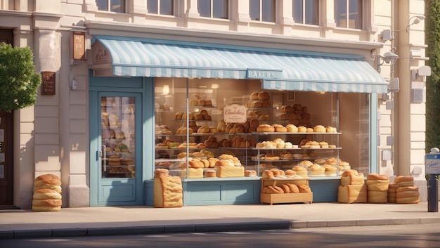 Sweet Facade Le charme irrésistible d'une boulangerie 3D