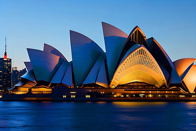 Sydney Opera House Imaginez voir différentes couleurs d'éclairage Sydney Australie
