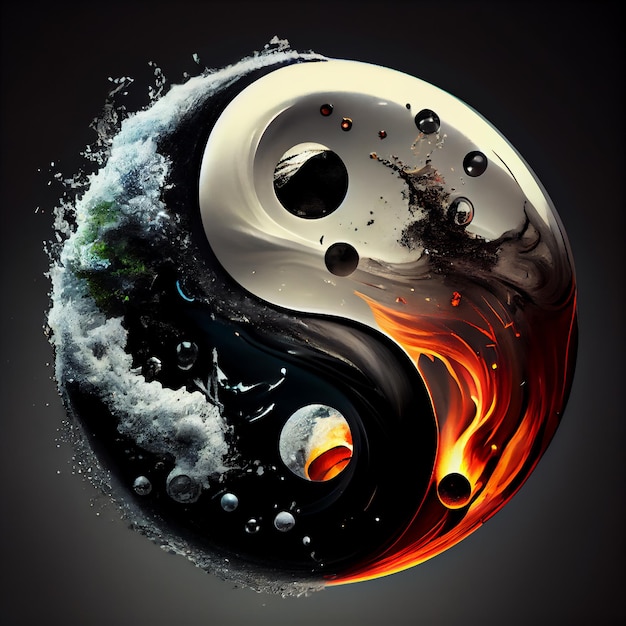 Symbole abstrait yin yang