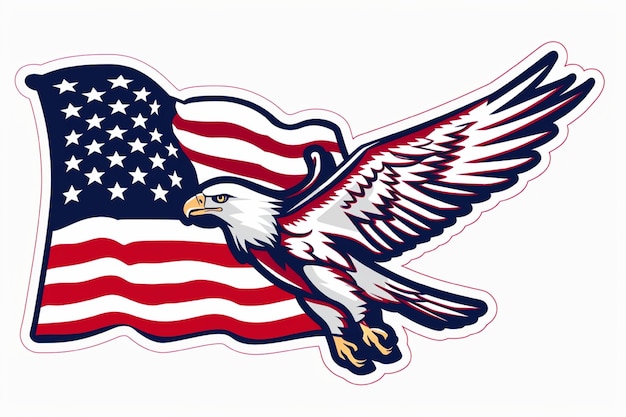 Symbole américain du 4 juillet, jour de l'indépendance, de la démocratie et du patriotisme.