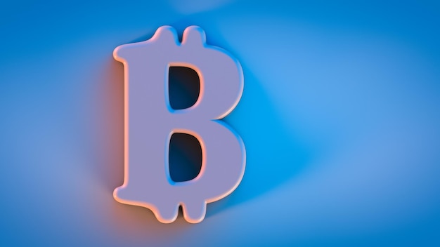 Symbole Bitcoin Illustration colorée sur le thème des crypto-monnaies