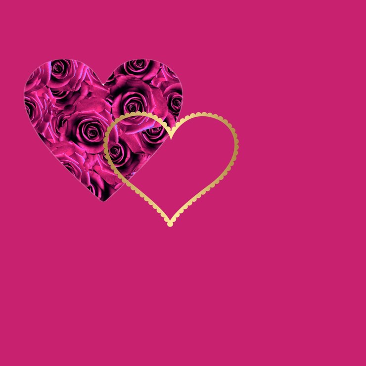 Photo symbole de coeur de roses rouges sur fond blanc et rouge avec texte de carte de voeux saint valentin souhaite