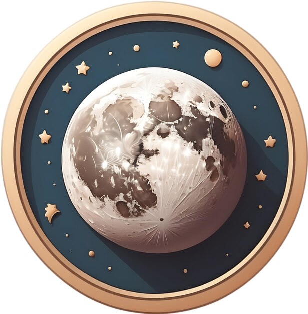Symbole du croissant de lune Icône de la phase lunaire Illustration de la lune nocturne Symbole du corps céleste Lune