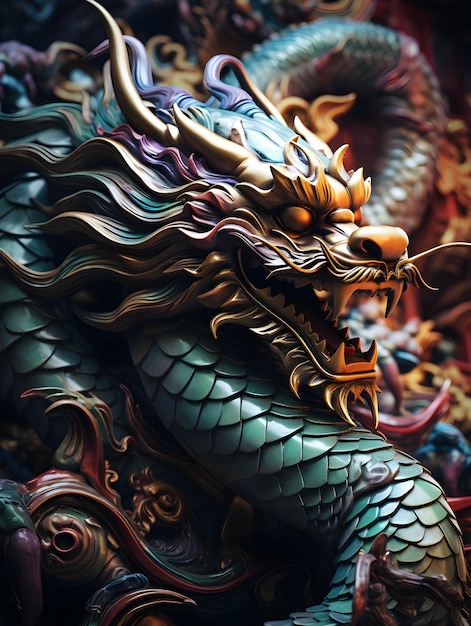 Symbole du dragon de la nouvelle année arrière-plan abstrait