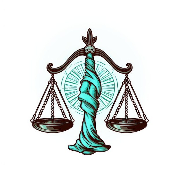 Symbole du droit et de la justice Journée des droits de l'homme de la balance de la justice