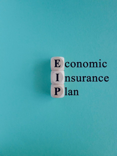 Photo symbole du plan d'assurance économique du pei mots conceptuels plan d'assurance économie du pei