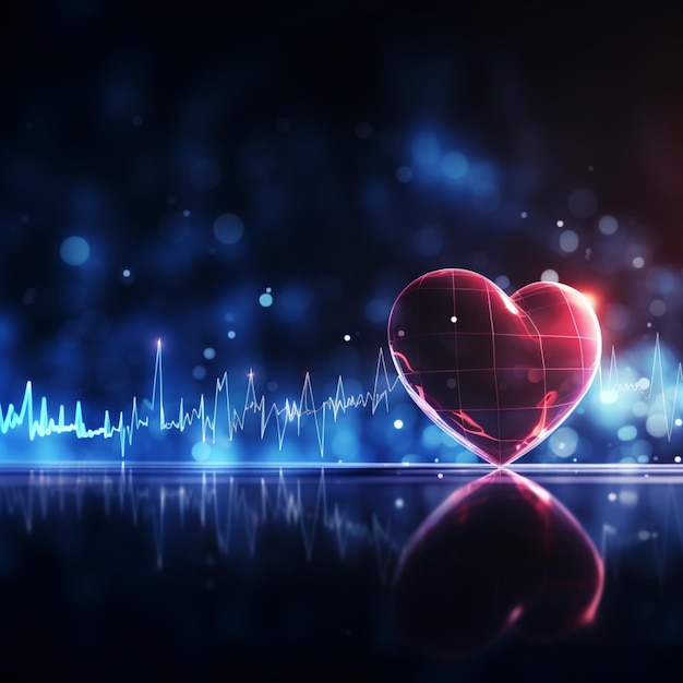 Symbole du rythme cardiaque Illustration de la ligne de pouls représentant la vitalité et la vie Pour les médias sociaux