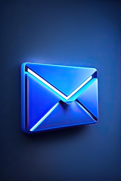 Symbole d'e-mail bleu vif