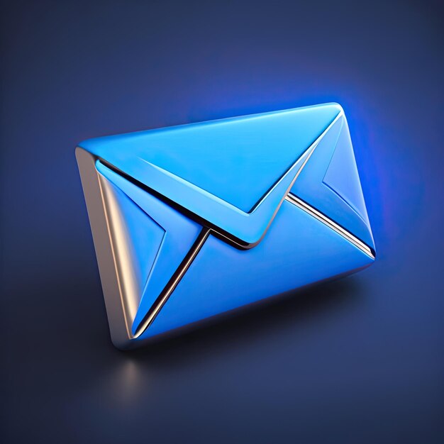 Symbole d'e-mail bleu vif