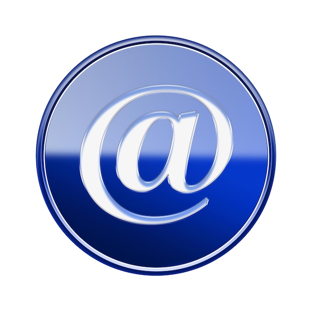 Photo le symbole de l'email est bleu brillant.