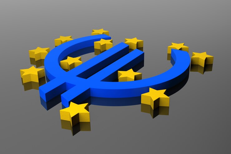 Photo symbole de l'euro 3d
