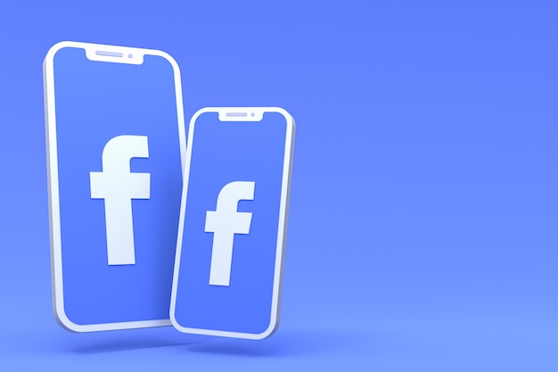 Symbole Facebook sur les écrans des smartphones