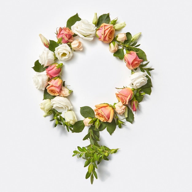 Symbole de genre féminin de fleurs