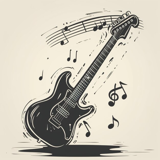 Le symbole de la guitare et de la musique v 6 ID d'emploi e29275f7fe7745d080dcdc3f26f1af32