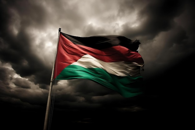 Symbole d'identité les drapeaux palestiniens colorent le drapeau palestinien