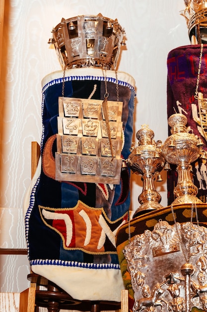 Photo symbole juif, vêtements rituels de vacances torah à bar mitzvah 5 septembre 2015 usa