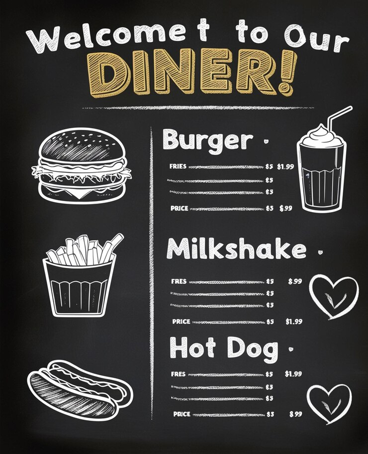 Photo le symbole des modèles de menu