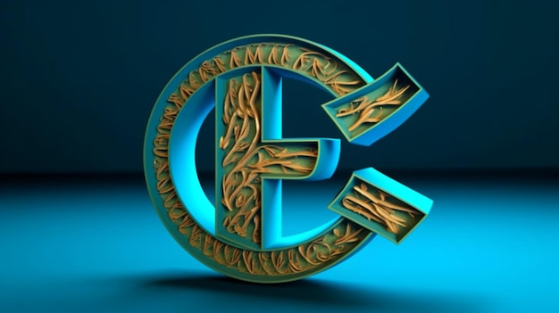 Symbole monétaire de l'euro AI générative