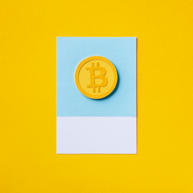 Symbole de la monnaie économique bitcoin or