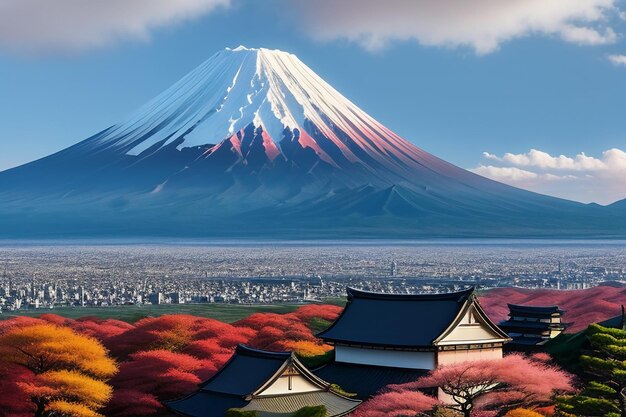 Symbole National du Japon Visite du Mont Fuji Représentation Repère Belle Montagne