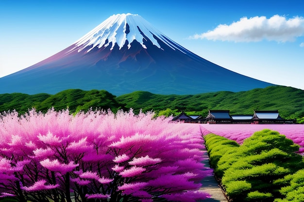 Symbole National du Japon Visite du Mont Fuji Représentation Repère Belle Montagne