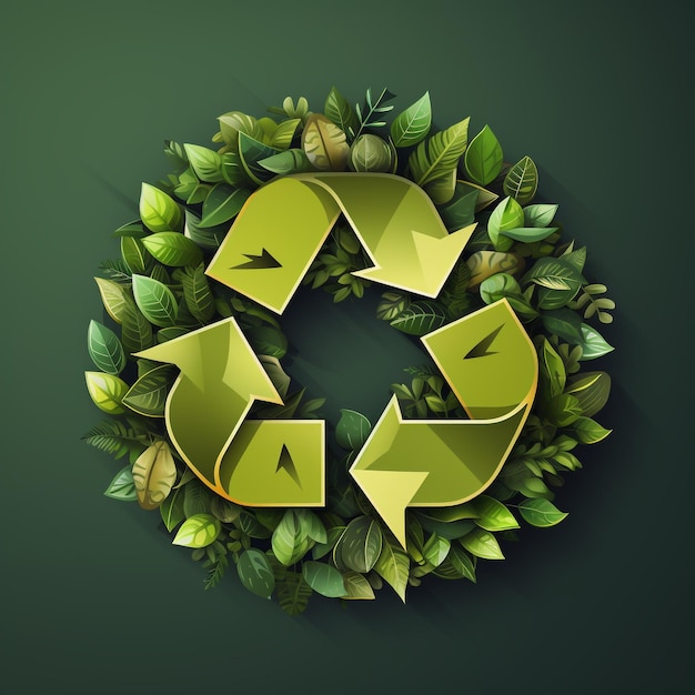 Symbole de recyclage L'emblème universel de la durabilité