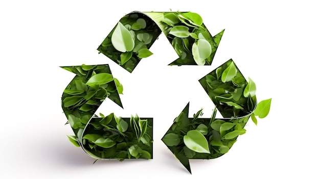 Symbole de recyclage vert logo concept écologique générative ai