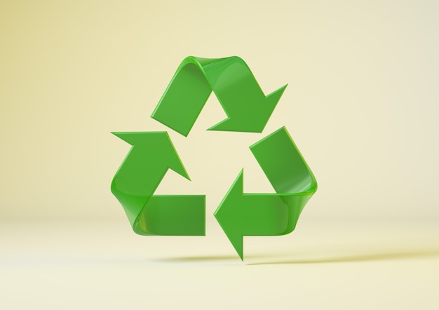 Symbole de recyclage vert. Mode de vie zéro déchet