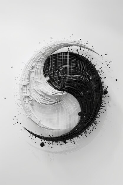 Le symbole ying yang dans le style de la visualisation des données