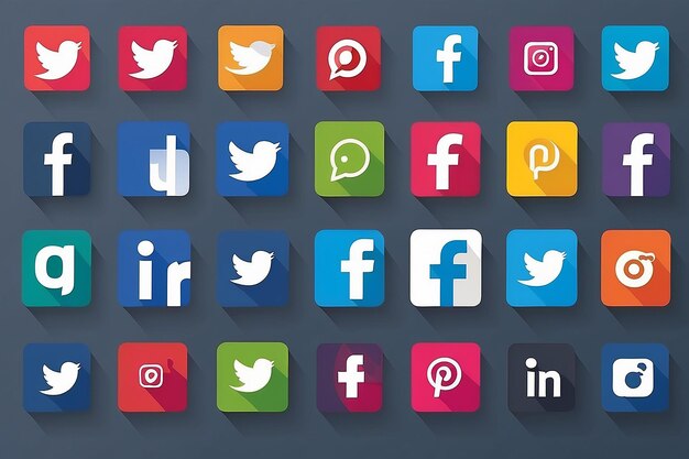 Les symboles des médias sociaux